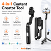 Q31 Anti-Shake Mobile Gimbal Stabilizer – Selfie Stick Tripod with LED Fill Light & Built-in Bluetooth Shutter