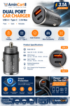 Fast Car Charger 3.1A – USB-A + Type-C Dual Port | Bester BMC-40