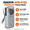 Amaya APB-F132 10000mAh 45W Power Bank with Retractable USB-C Cable