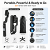 Q31 Anti-Shake Mobile Gimbal Stabilizer – Selfie Stick Tripod with LED Fill Light & Built-in Bluetooth Shutter